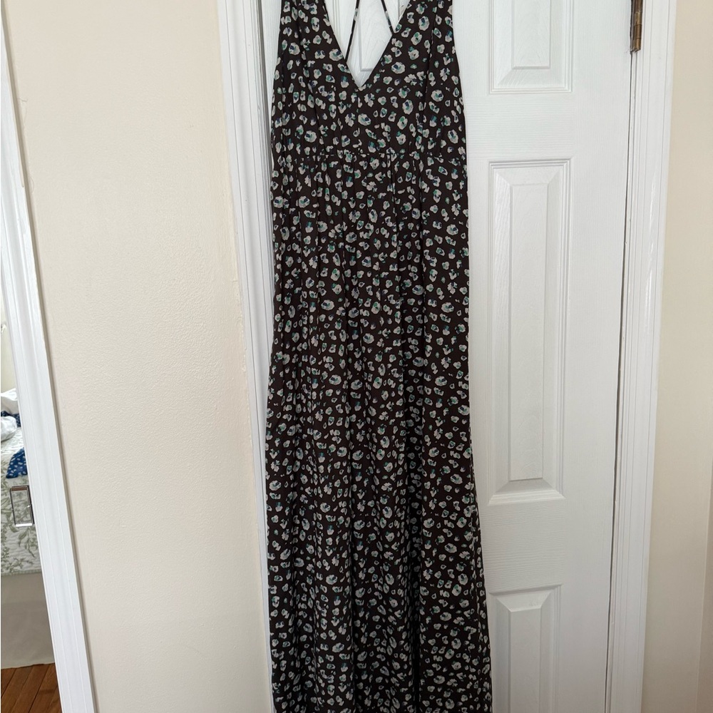 ba&sh Black and White Sleeveless Halter Maxi Dress